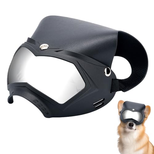 ペット ゴーグル,防水サングラス UVプロテクションハット | 取り外し可能 通気性 ペット ヘルメット アクセサリー 登山 夏祭り ビーチ アウトドア アウティング 用