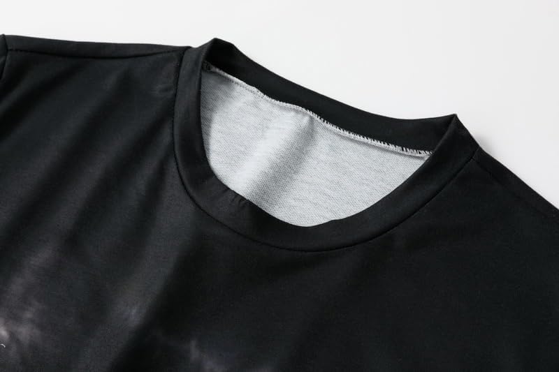 ShallWe Women's Black Cute Cat Sweatshirts Pullover Crewneck Lightweight shirts Novelty Casual Tunics Tops Fashion Spring - Image 3