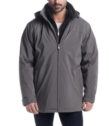 Weatherproof Men's Stetch Ultratech Windproof and Water Resistant Jacket (US, Alpha, Large, Regular, Regular, Gray)