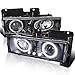 Spec-D Tuning LHP-C1088JM-RS Black Projector Headlight (Halo With Led)