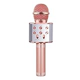 🎤【Singendes Mikrofonspielzeug】Das tragbare drahtlose TICE-Mikrofon kann als Mikrofon, Bluetooth-Lautsprecher, Lautsprecher und Rekorder verwendet werden. Mini Family KTV, Sie können jederzeit Musik spielen und singen. Es kann nach vollständiger Aufladung 5-8 Stunden lang ununterbrochen verwendet werden. Das drahtlose Bluetooth-Mikrofon ist für Teenager oder Erwachsene im Alter von 7 8 9 10 11 Jahren geeignet.