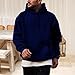 YSERB Mens Hoodies Long Sleeve Cotton Hoodies Casual Fashion Sweatshirts Pullover Gym Hooded Shirt with Kanga Pocket Navy