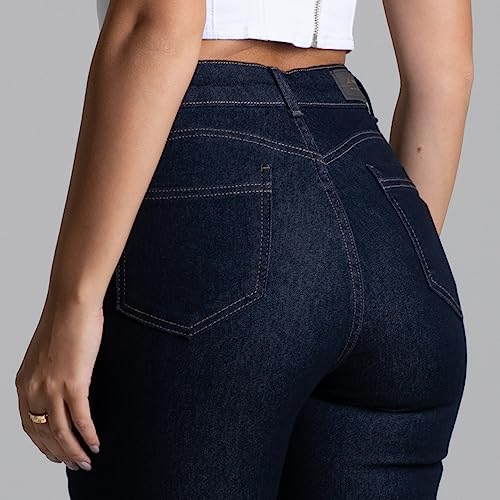 Calça Jeans Feminina Sawary Heart Premium Elastano Lycra Bonita Confortável (as2, waist, numeric_38,