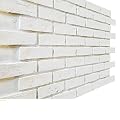 DryInsta Faix Brick Wall Panels, 3D Wall Panels FRP in Rustic Style for Bedroom Dining Hall Restaurant Coffee Bar Decor, Ancient Surface Hard Design (1 Box, Matt White, NL)