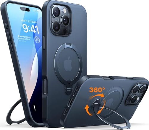 TORRAS Ostand Q3 Spin für iPhone 16 Pro Hülle (360° Magnetischer Unsichtbarer Ständer)...