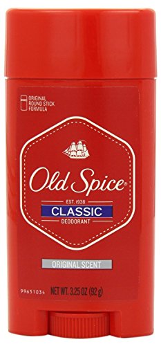 Old Spice Classic Deodorant Stick, Original 3.25 oz ( Pack of 5)