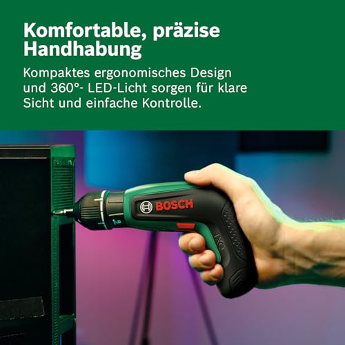 Bosch IXO8 Akku-Schrauber (Bitsatz, Exzenter-Vorsatz, Winkelvorsatz, Aufbewahrungsbox) 4
