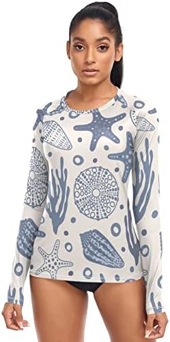 Womens Diving Rash Guard Shirts UV Swim Shirts Long Sleeve Junior Swim Shirts Surfing Climbing