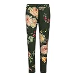 Pip Studio Lange Hose Bobientje Tokyo Bouquet | dunkelgrün - M