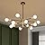 SOGOTING 12-Light Modern Sputnik Chandelier, Black and Gold Pendant Light Height Adjustable Sputnik Ceiling Light Fixture for Dinging Room, Living Room, Bedroom and Foyer