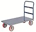 Little Giant NBB-2460-8PYBK 12-Gauge Steel Heavy-Duty Platform Truck with 8" Polyurethane Non-Marking Tread Casters, 3600 lbs Capacity, 60" Length x 24" Width