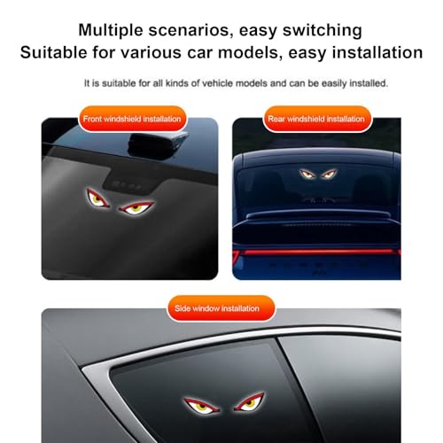 Ojos LED para parabrisas de coche con panel solar universal 6