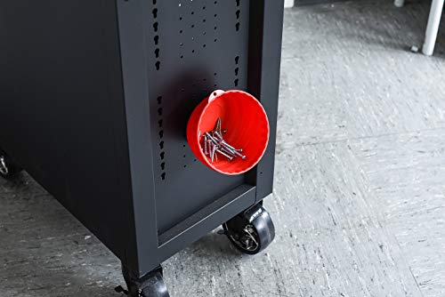 Werkzeyt Werkzeugschale Ø 150 mm - Integrierter Magnet - Bruchsicherer Kunststoff - Für eine sichere Aufbewahrung von Schrauben & Muttern / Magnetschale / Kleinteile-Aufbewahrung / B28909