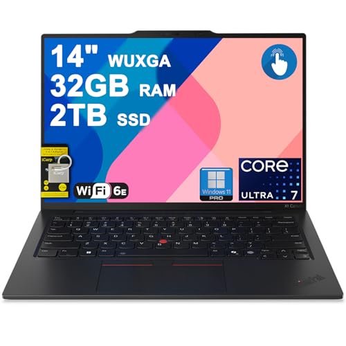 Image of Lenovo ThinkPad X1 Carbon Gen 13 Aura Edition Laptop 14 inch WUXGA Touch (500nits 100% sRGB) Intel 12-core Ultra 7 255U 32GB RAM 2TB SSD for Creator Business Professional Win11Pro ICP Acc