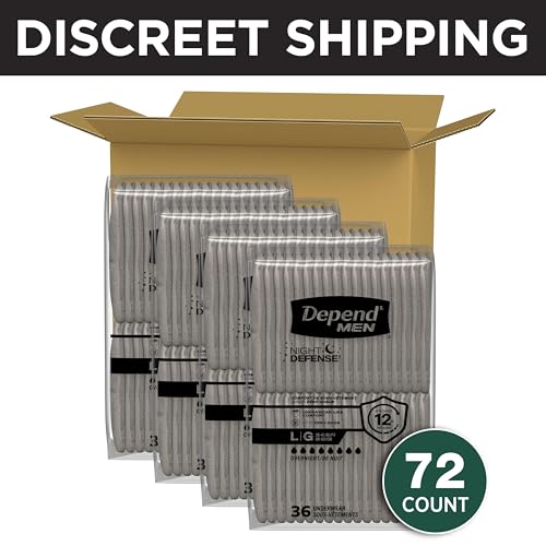Image of Depend Night Defense Adult Diapers for Men, Large, 72 Count