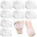 Nuanchu 8 Pares de Almohadillas Metatarsianas Separador de Dedo del Pie Almohadilla de Silicona de Antepié Protectores de Dedos de Pies Cojín de Bola de Pie Suave Transpirable para Mujer Hombre