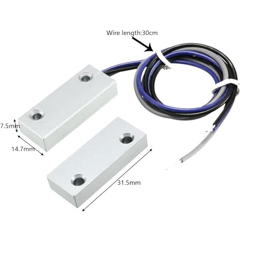 Image of Gebildet Rolling Door Contact Magnetic Reed Switch Alarm with 3 Wires for N.O. /N.C. Applications MC-51