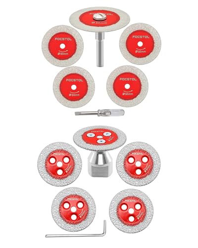 Mini disque diamant carrelage 50mm FOCSTOL avec tige 6mm pour la découpe de verre