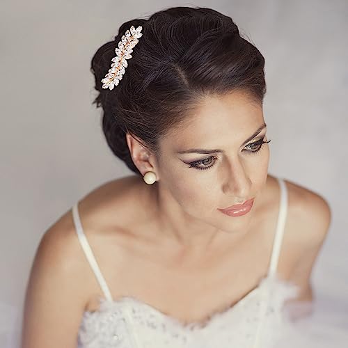 Pinza para cabello con cristal dorado WHAVEL miniatura 3