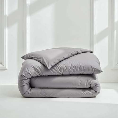 Image of Italic Luxe 100% Australian Cotton Bedding Bundle - 400 Thread Count -King Size - Soft & Silky Feel - Includes Flat Sheet, Deep Pocket Fitted Sheet & Pillowcases - Hotel-Quality Bedding (Light Gray)