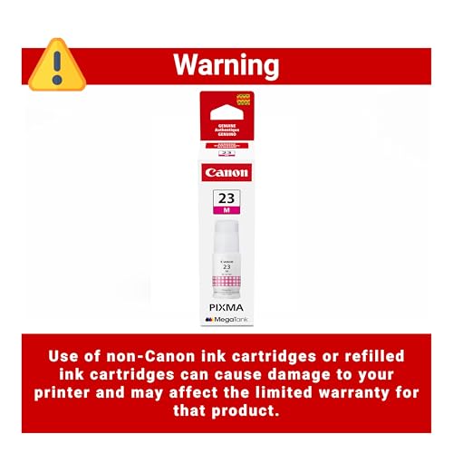 Image of Canon GI-23 Genuine Magenta Ink Bottle, Compatible with Megatank G620 Printers