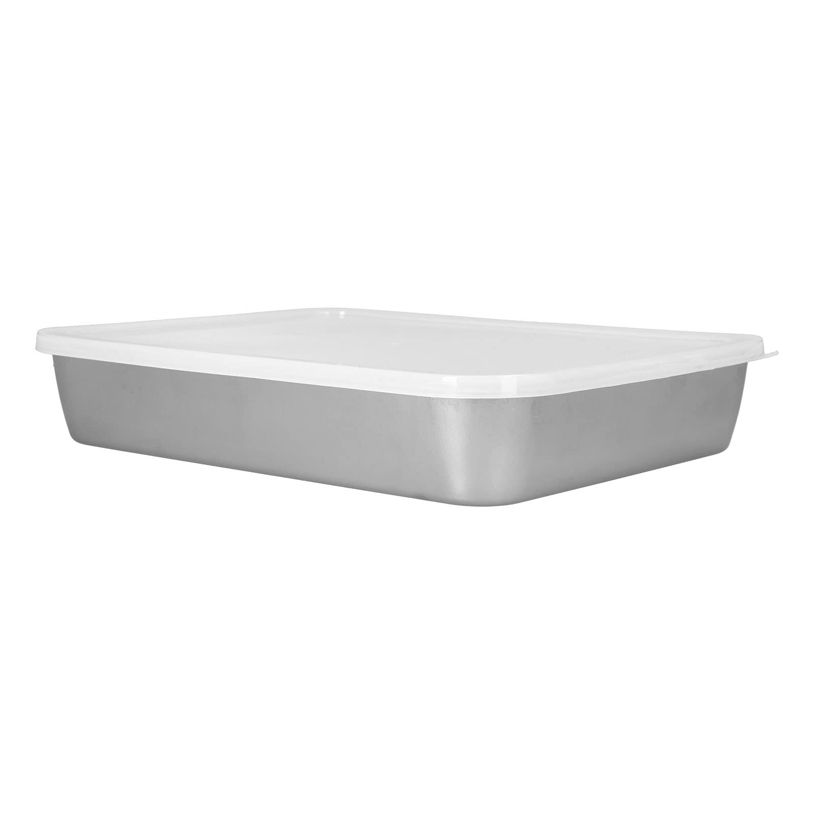 Stainless Steel Baking Pan with Lid,Rectangular Sheet Cake Pans with Cover,Non Stick Baking Pan Brownie Pan With Lid(M)