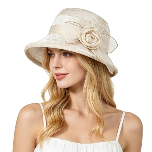 Sombrero de mujer estilo bowler con ala ancha plegable