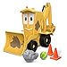 Stinky & Dirty Show, Backhoe Loader 11.5-inch Deluxe Vehicle with Accessories, Pretend Play