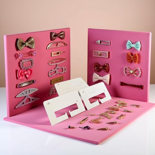100 Piezas Tarjetas Blancas para Exhibición de Clips para el Cabello Tarjetas de Papel para Clips, Accesorios para el Cabello miniatura 4