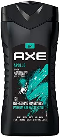 - Apollo 3 In 1 Body, Face & Hair Wash for Men, Long-Lasting Refreshing Sage & Cedarwood Fragrance for Up To 12hrs, Natural Origin Ingredients, Removes Odor & Bacteria, No Parabens, Dermatologically Tested, 250ml