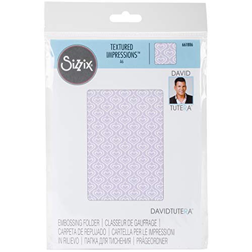 Sizzix Texture Fades Embossing Folder, Hearts