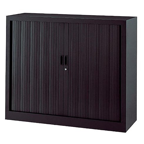 VINCO Armoire Basse à Rideaux monoblocs Généric 100 x 120 cm Anthracite
