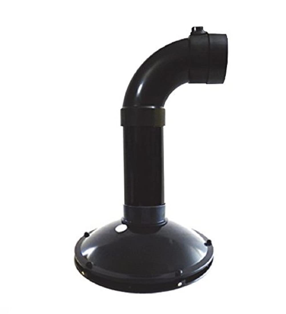 AquaForte - Umgekehrter Bodenablauf 110mm mit Entlüftung, Schwarz