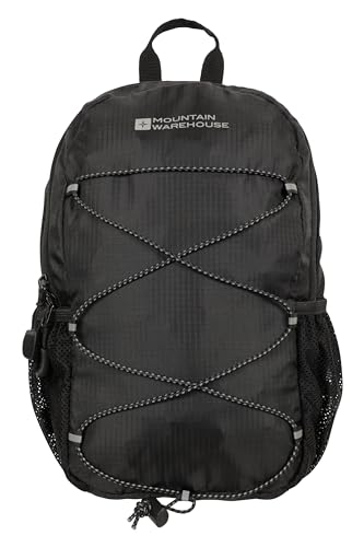 Mountain Warehouse Trek 8L Backpack - Padded Airmesh Back, Cute, Rucksack Small Bag Jet Black