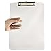 JAM PAPER Plastic Clipboards with Low Profile Metal Clip - Letter Size (9 x 12.5) - Clear - Clip Board Sold Individually
