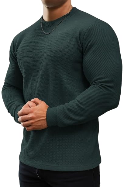 Image of Men's Stripped Full Sleeve Polycotton T-Shirt| Comfortable, Breathable, Lightweight & Stylish