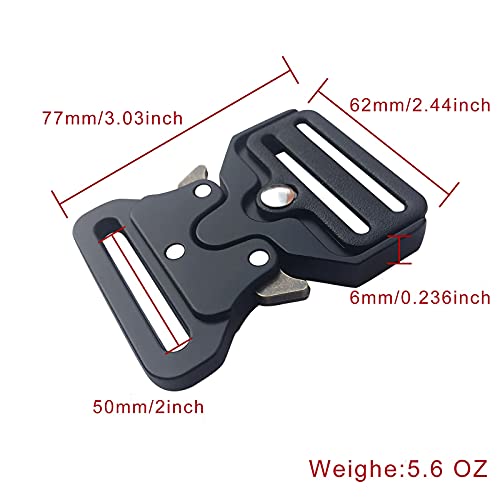 TXZWJZ Metal buckle tactical belt Heavy-Duty – 2 inch Quick Release Buckle - Thumbnail 4