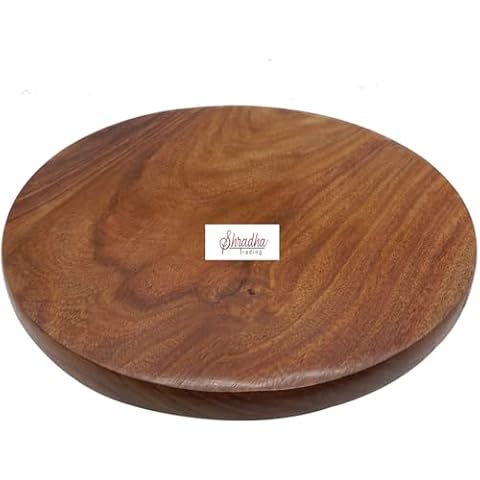Shradha Trading Wooden Rolling Circular Board, Wooden Chakla, Wooden Rolling Board,Chapati Maker Cover