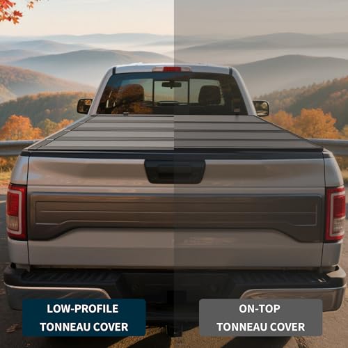 Image of OEDRO Hard Quad-Fold Low-Profile Tonneau Cover Fit for Ford F-150 F150 2015-2026, Fit for F-150 Lightning 2022-2026, with 5.5ft Bed