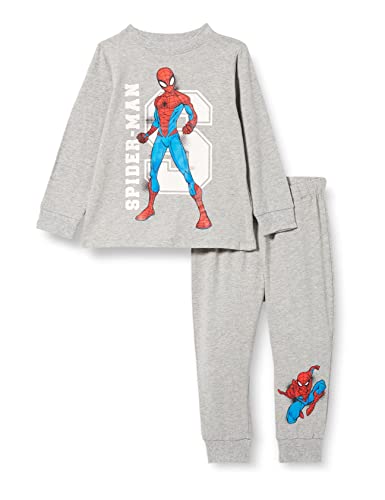 Name It NMMOLAS Spiderman LS NIGHTSET MAR Foot, Grey Melange, 98 garçons Cover