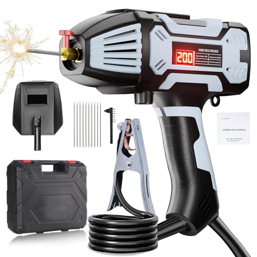 VOBOR Soldadora al Arco Portátil, Soldador Eléctrico Arco de Mano con IGBT y Ajuste Variable de Corriente, Pantalla Digital, Maquina de Soldar para Varilla de Soldar 1,6mm - 3,2 mm