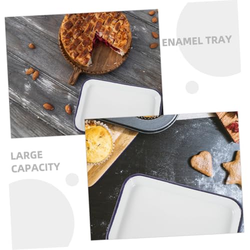 Plaque de cuisson rectangulaire émail pour four grand format repas - 7