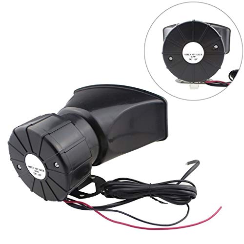 Viping 7 Tone Sound Car Siren Megaphone Vehicle Horn 12V 80W With Mic Pa Speaker System Emergency Sound Amplifier Auto Siren Emergency Sounds Electric Horn Hooter Ambulance Siren Traffic Sound #TOP4