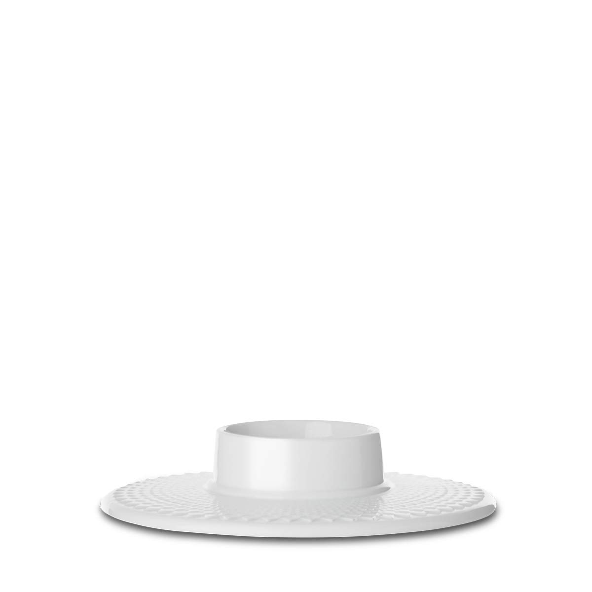 Lyngby Porcelæn Vase Height 16.5 cm Rhombe Handmade for Flowers and Shrubs, White