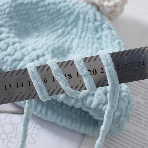 Image of Crafted By Catherine Blanket Solid Yarn - 2 Pack (213 Yards Each Skein), Light Blue, Gauge 6 Super Bulky