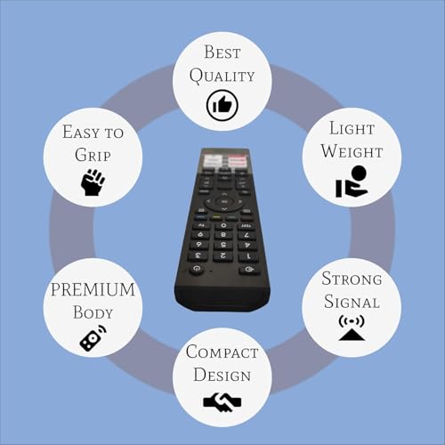 Image of BLACKSHEEP Compatible with Toshiba Smart Tv Remote Without Voice - Hot Keys Netflix, Prime Video, Media, Google Play, YouTube and Media Use for LCD LED OLED QLED UHD 4K Android TVs- Black