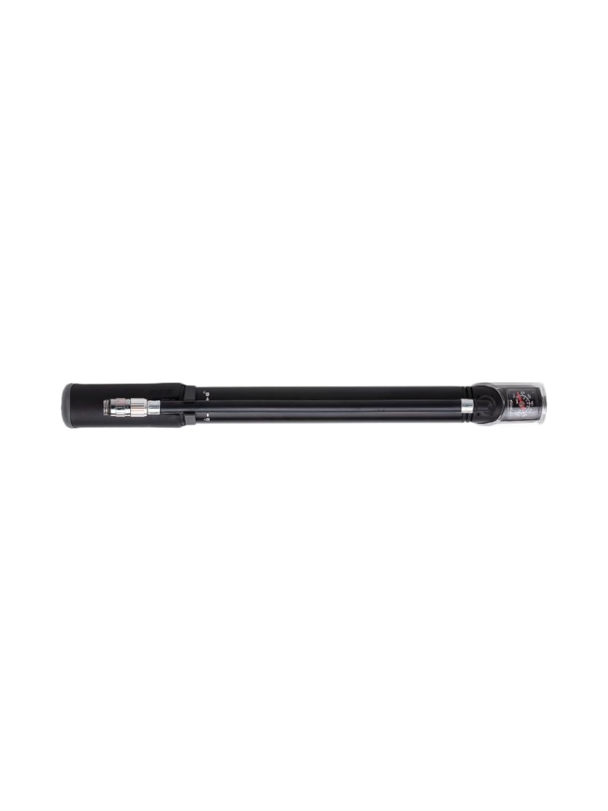 BBB Cycling Pompe Mini Traveller avec Manomètre | Combinaison de Pompe à Pied pour Pneus avec Valves Presta, Schrader et Dunlop | Pression : 115 PSI / 8 Bar | BMP-53, Noir