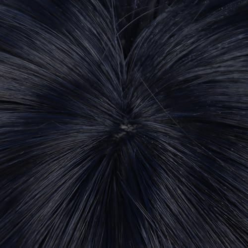 Image of YukiHalolj Anime Wigs for BY Cosplay Wig - Black Long Resistant Synthetic Wig for Role Play with Wig Cap for Festival,Costume Party