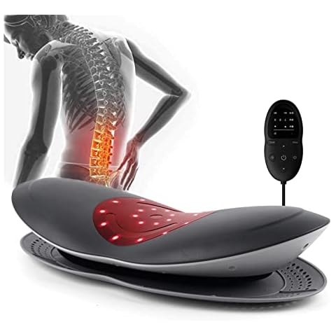 Pxkmouy Electric Lumbar Traction Device,Waist Back Massager Vibration Massage Lumbar Spine Support Intelligent,Reducing Lumbar and Back Pain for Waist Relieve Waist Fatigue Cover
