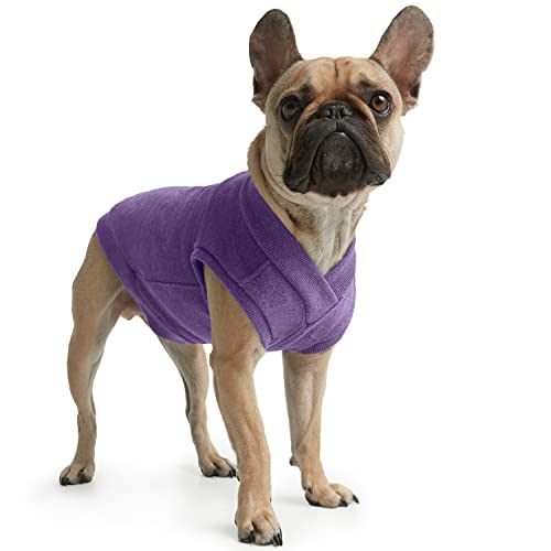 ESPAWDA Casual Stretch Comfort Cotton Dog Sweatshirt Sweater Vest for Small Dogs, Medium Dogs, Big Dogs (Medium, Purple) - Image 3